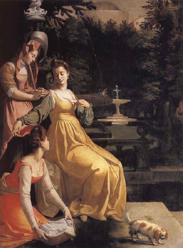 Jacopo da Empoli Susanna bathing Sweden oil painting art